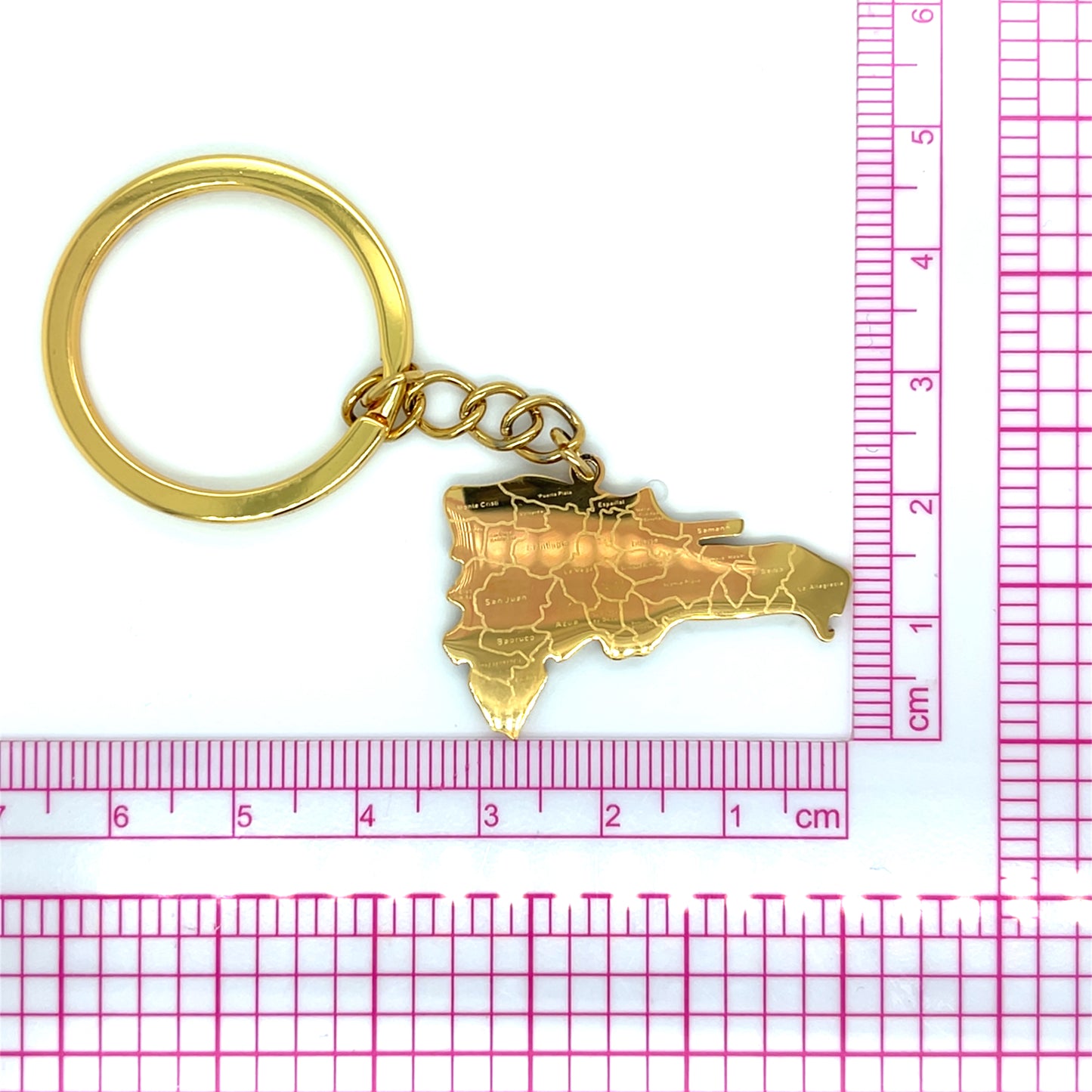 Dominican Republic Map Keychain