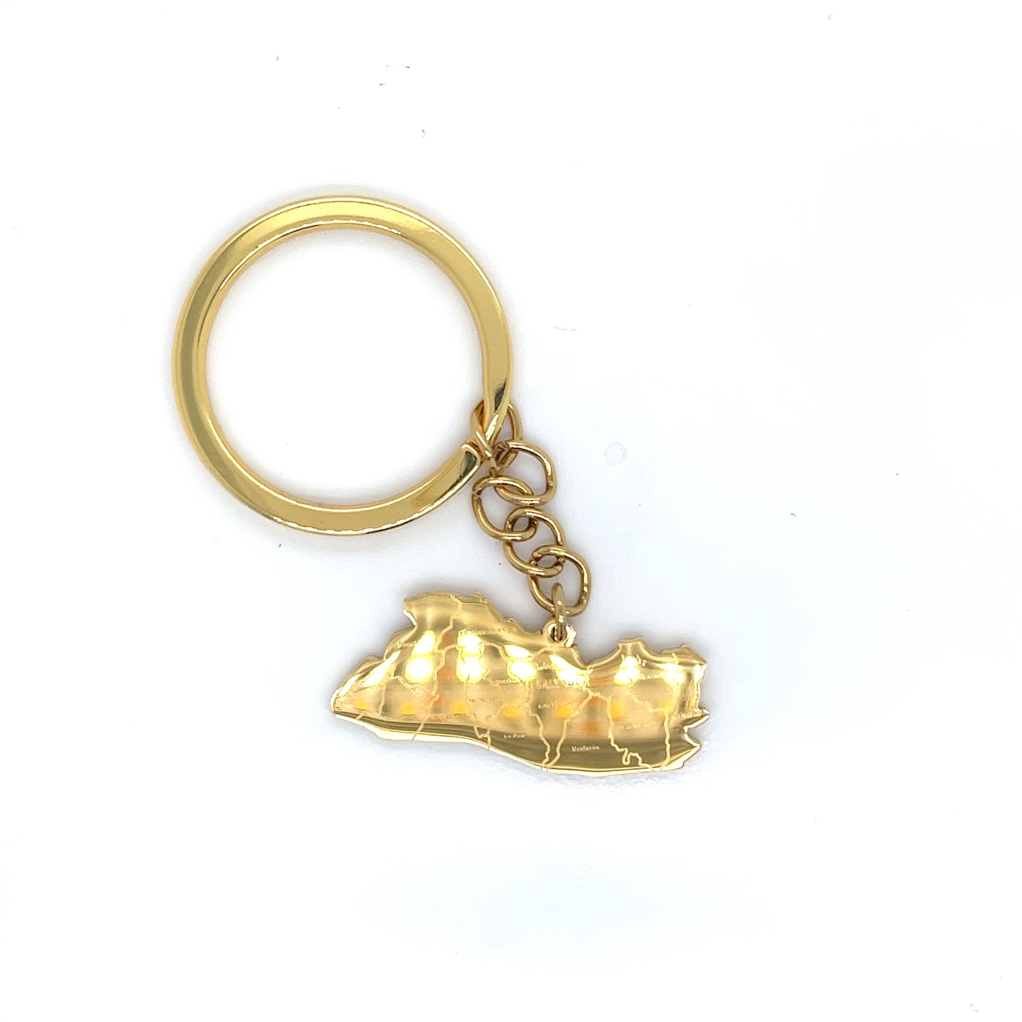 El Salvador Map and Flag Keychain