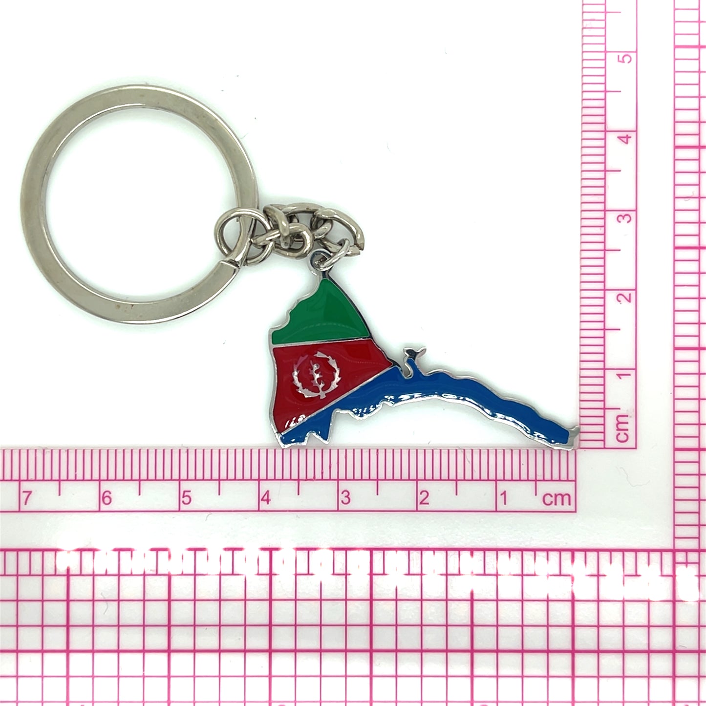 Eritrea Map and Flag Keychain