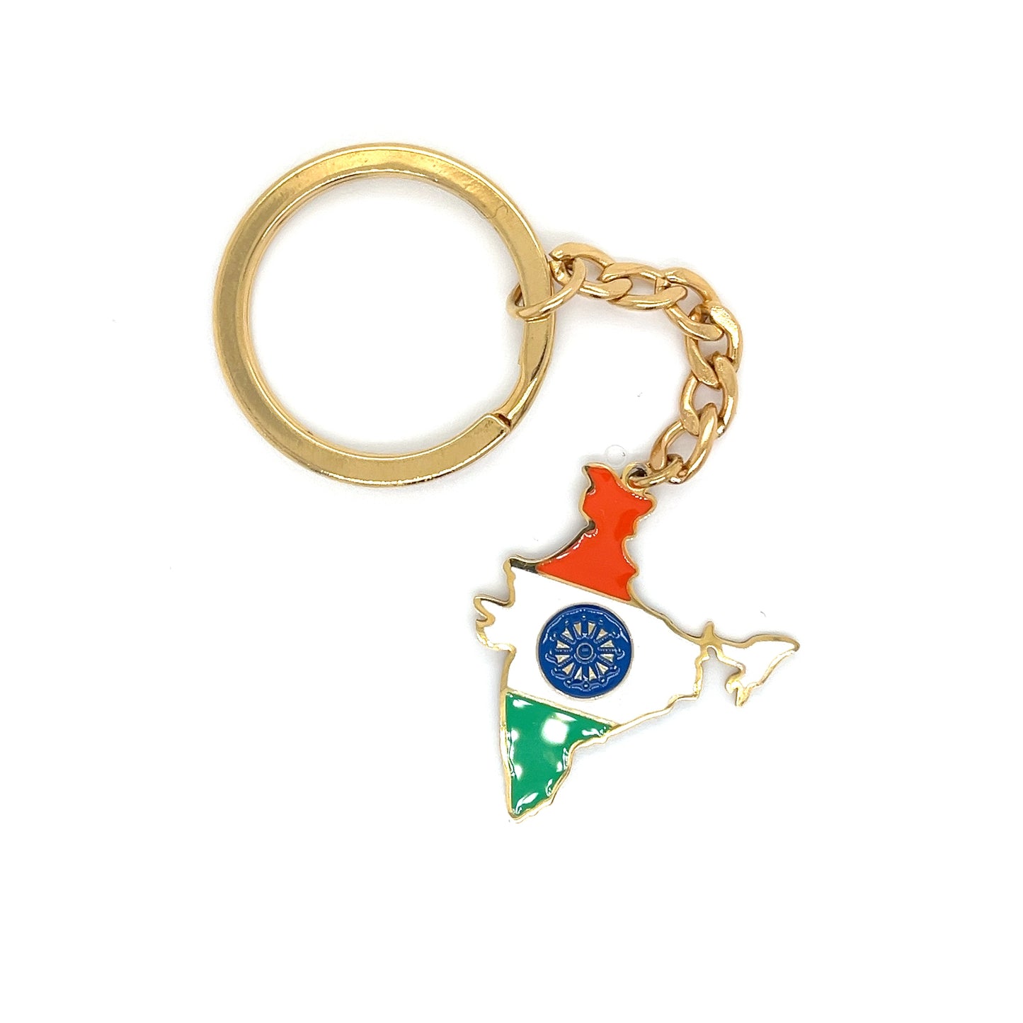 India Map and Flag Keychain