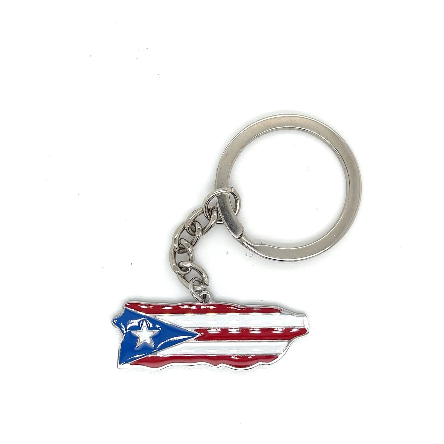 Puerto Rico Map and Flag Keychain