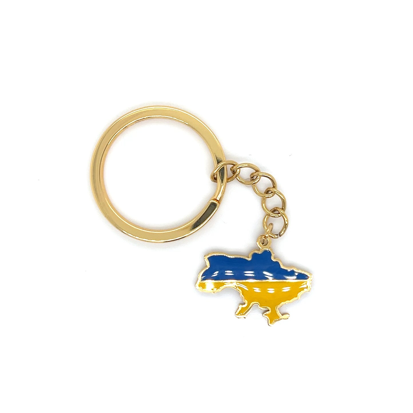 Ukraine Map and Flag Keychain