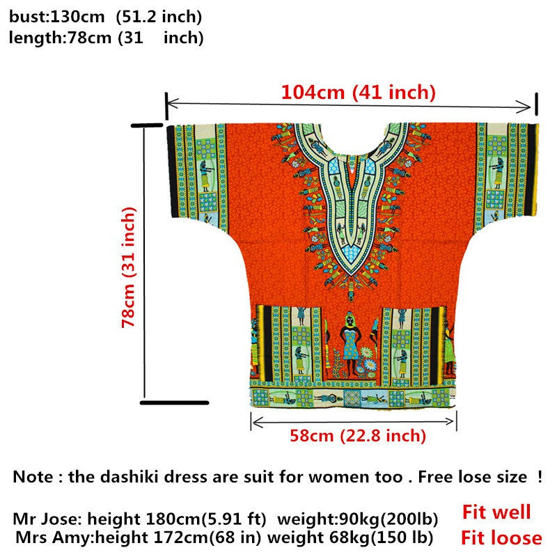 Dashiki Traditional Fashion Print Top - Timbuktu Arts