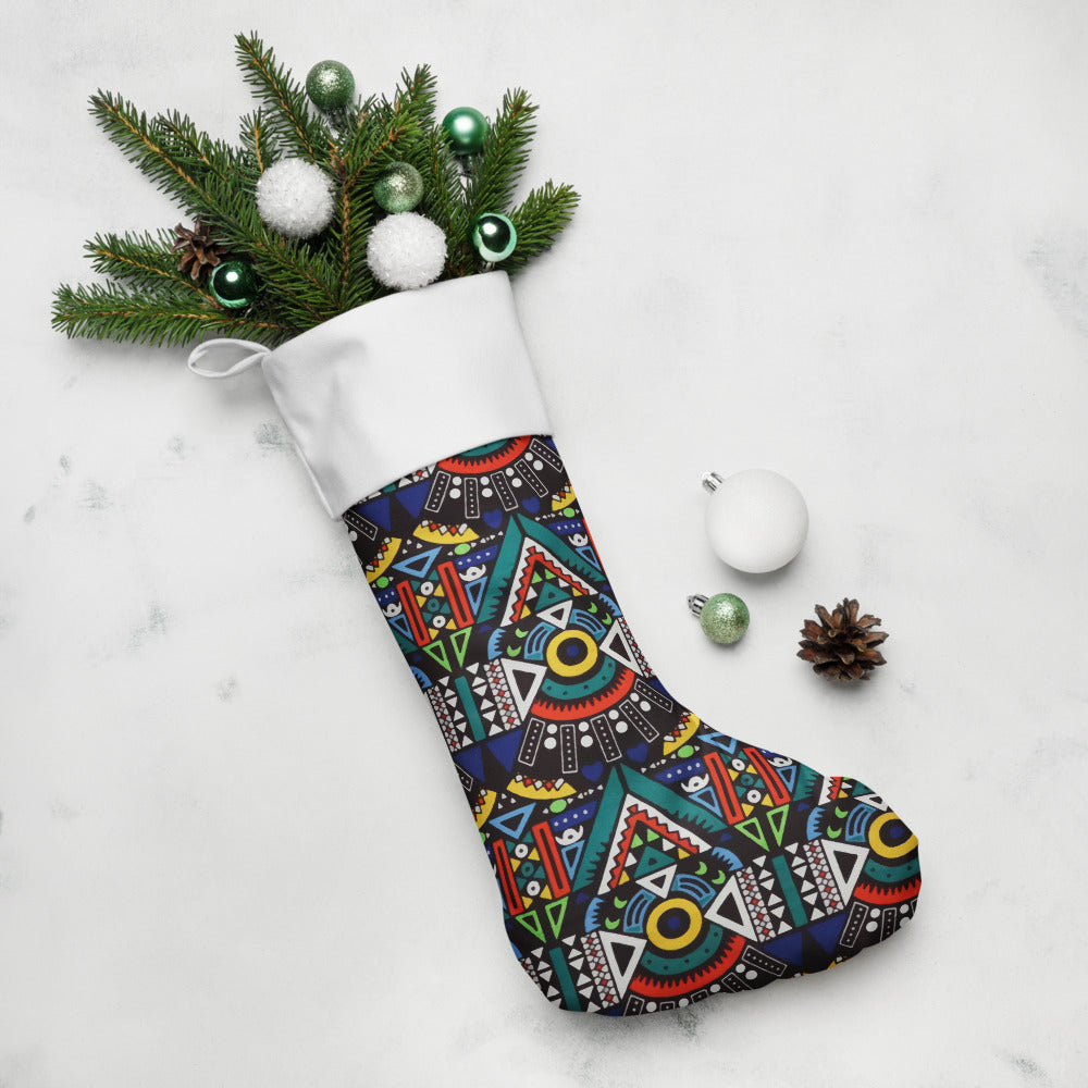 African Print Christmas Stockings