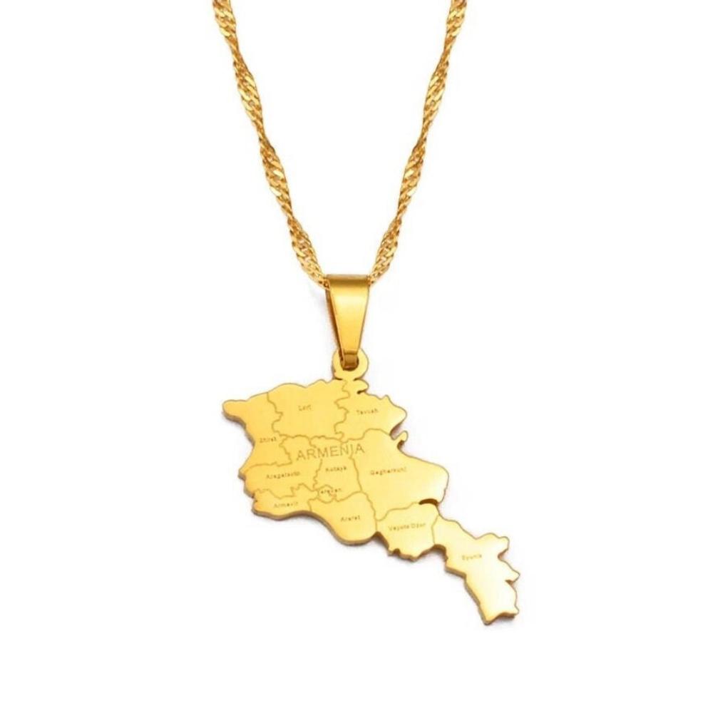 Armenia Map Necklace