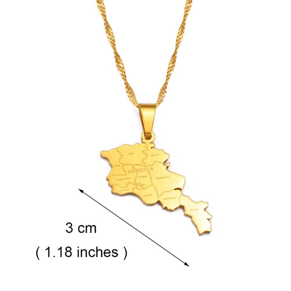 Armenia Map Necklace