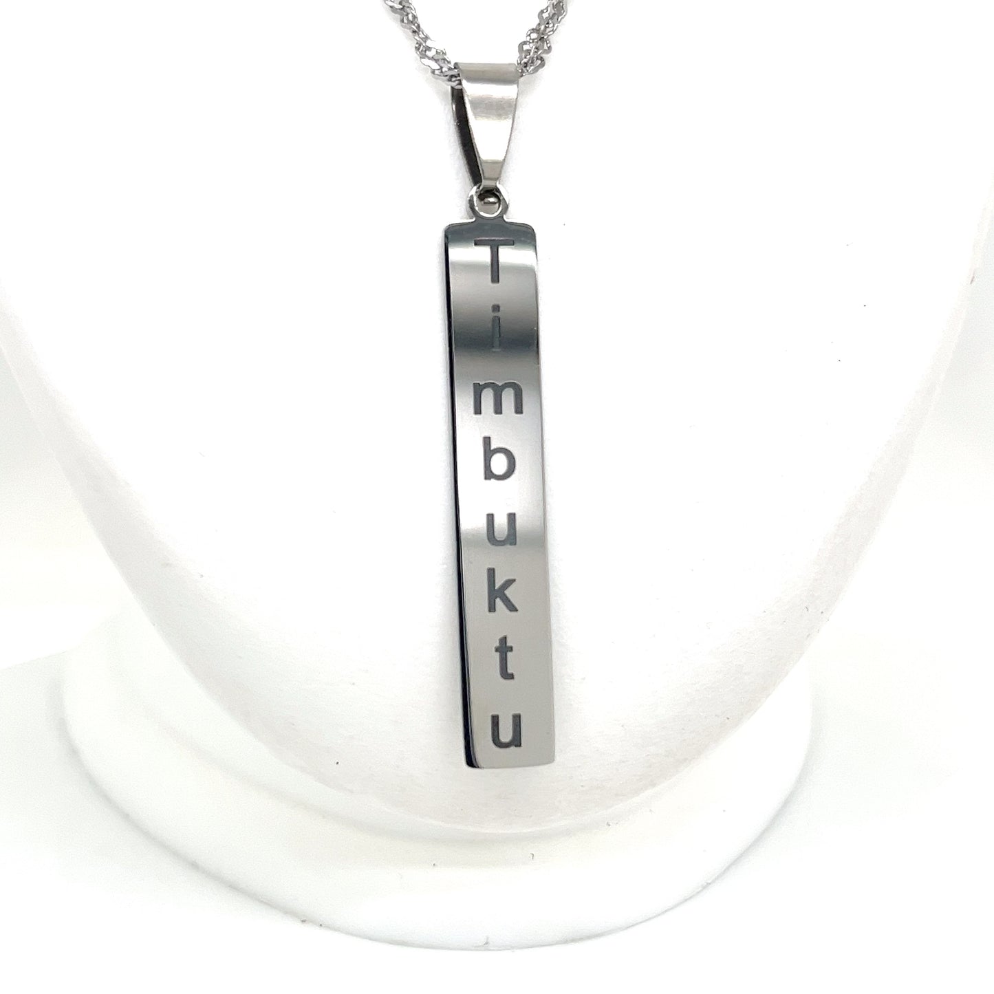 Personalized Flat Bar Necklace