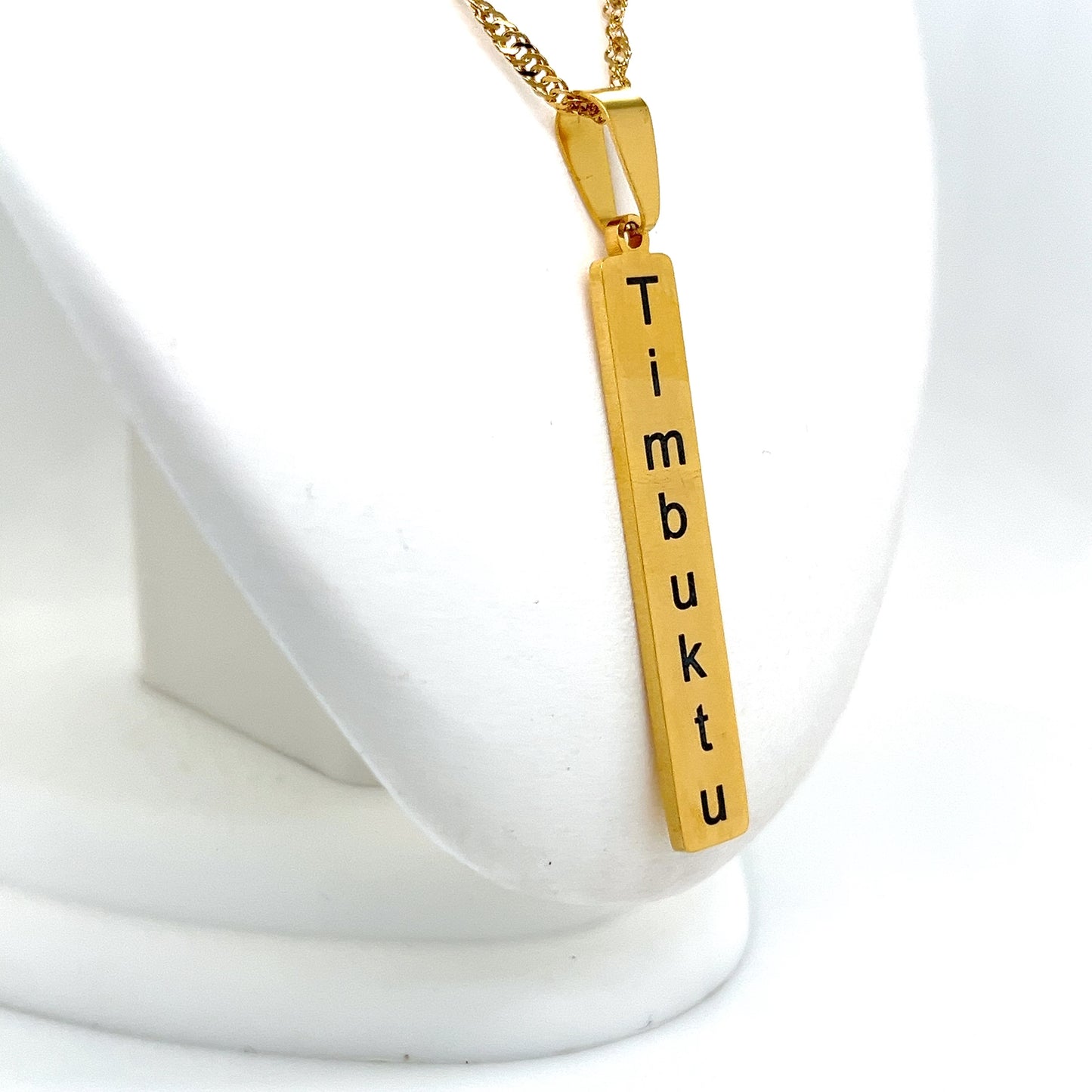 Personalized Flat Bar Necklace