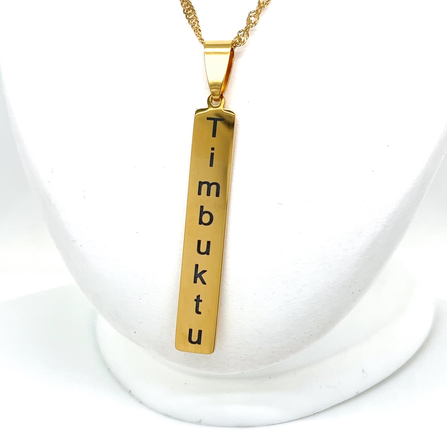 Personalized Flat Bar Necklace