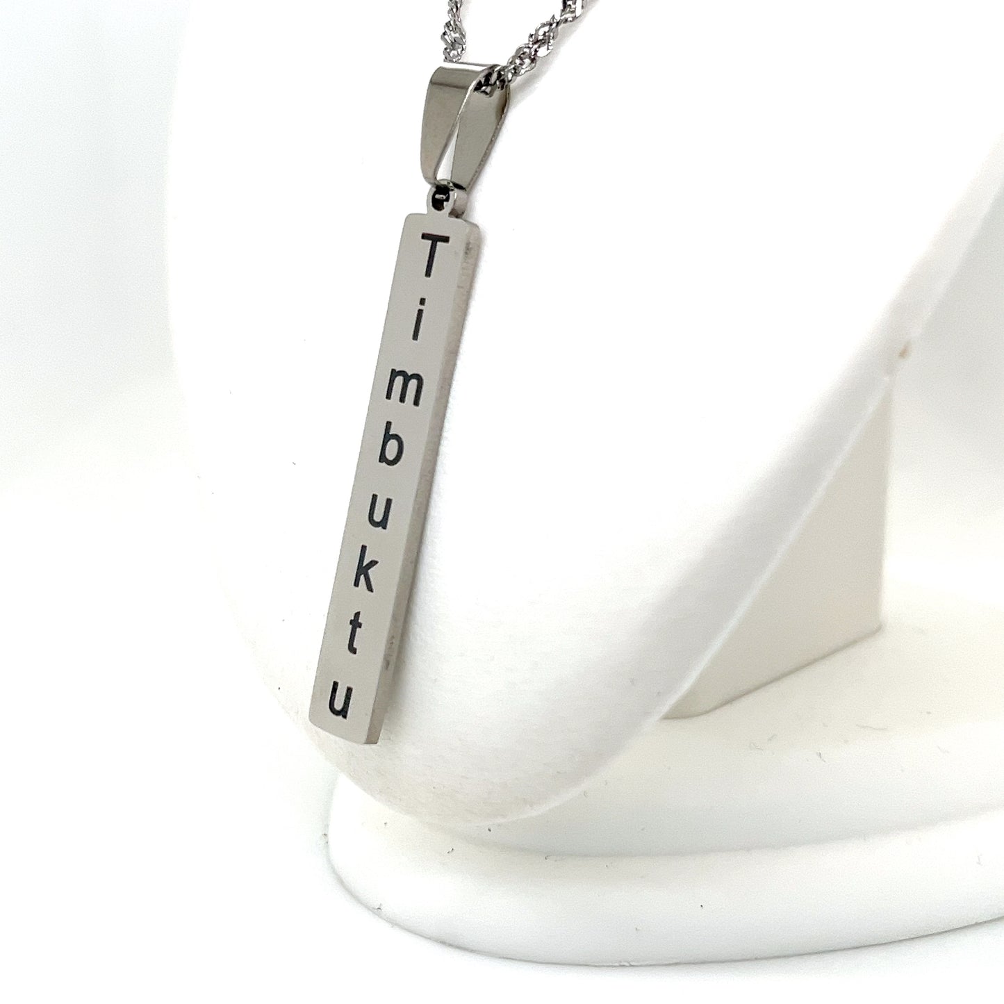 Personalized Flat Bar Necklace