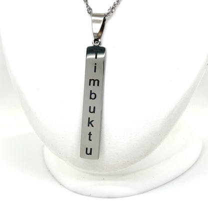 Personalized Flat Bar Necklace