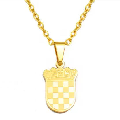 Mini Croatia Coat of Arm Necklace