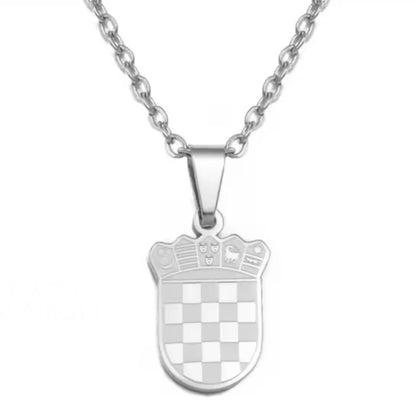 Mini Croatia Coat of Arm Necklace