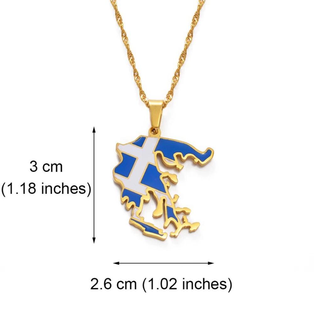 Greece Map Necklace