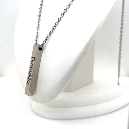 Personalized Square Bar Necklace