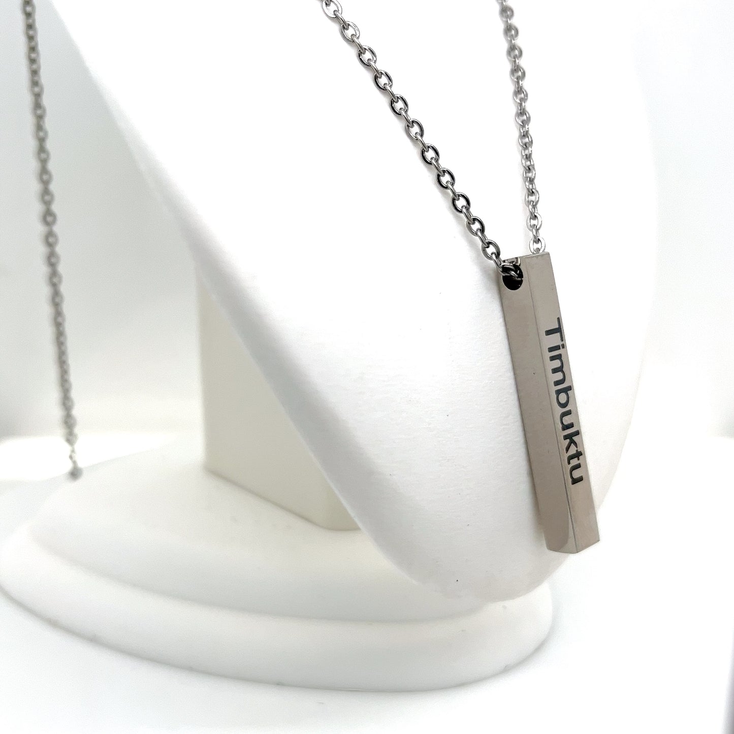 Personalized Square Bar Necklace