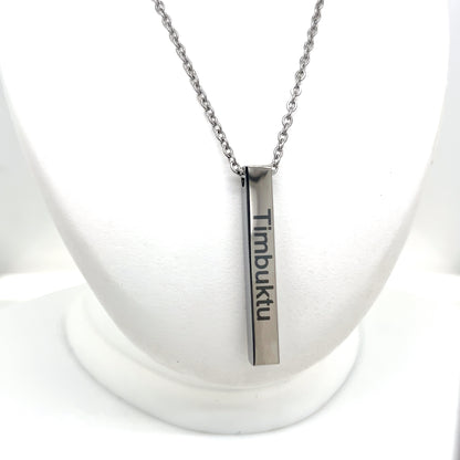 Personalized Square Bar Necklace