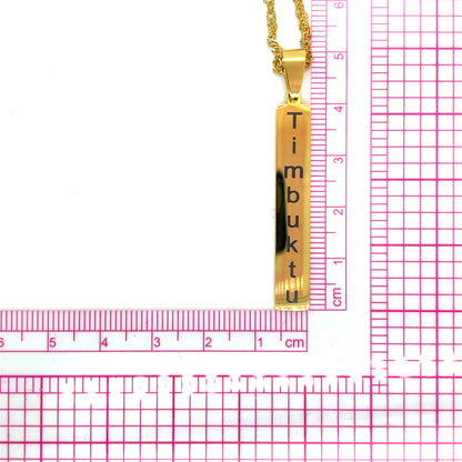 Personalized Flat Bar Necklace