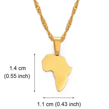 Mini Africa Map Necklace