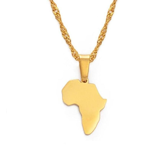 Mini Africa Map Necklace