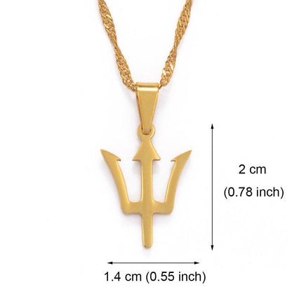 Barbados Bajan Trident Necklace