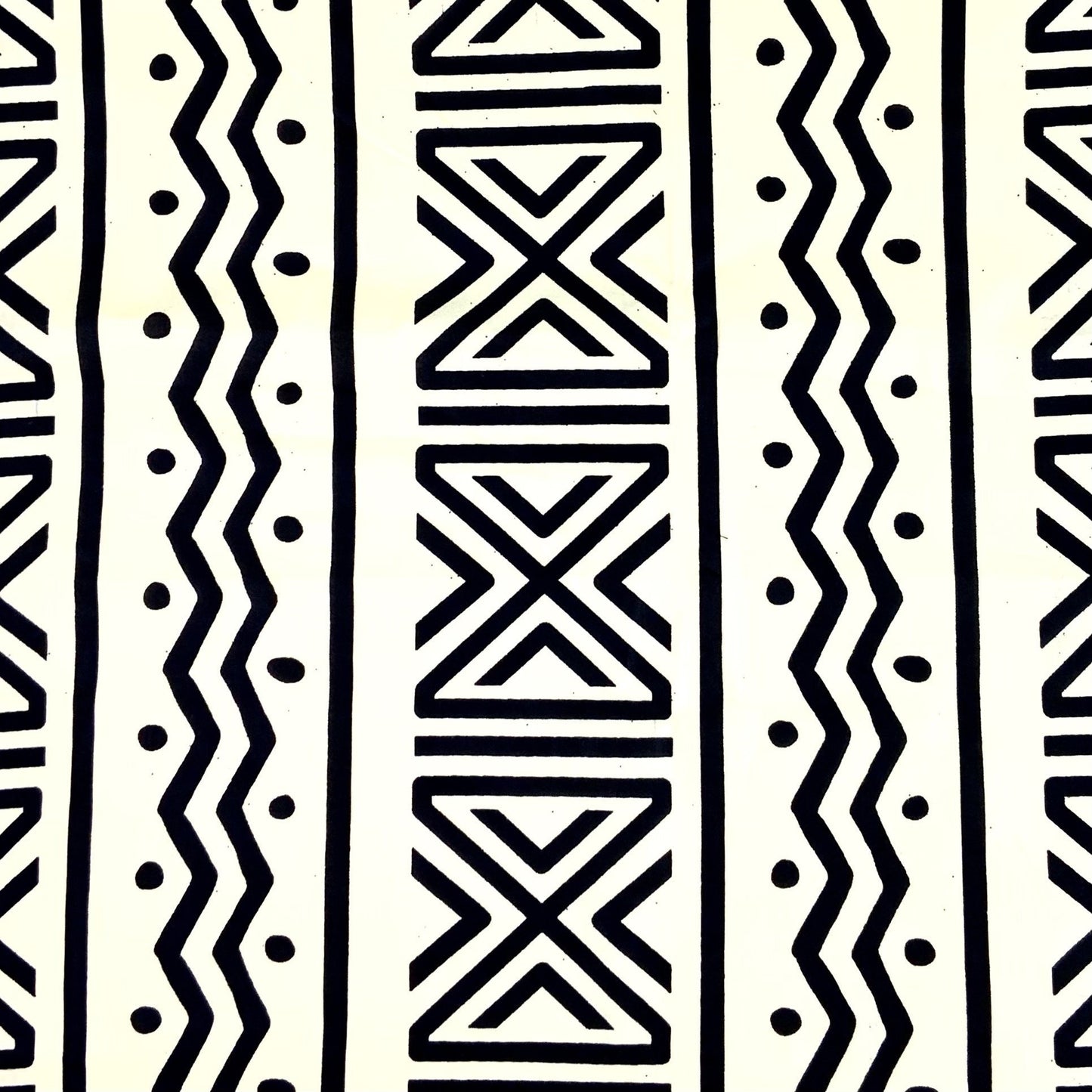 Bogolan Fabric | Authentic African Textile Clothing by Yard | Mudcloth DIY Projects Sewing and Quilting Print | 100% Bio Cotton Organic