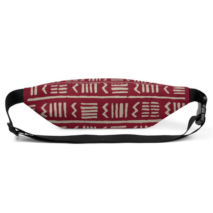 Bogolan Fanny Pack | Mud Cloth Traditional African Pattern Inspired Print from Mali, West Africa | Ancient Ethnical Style Fashion