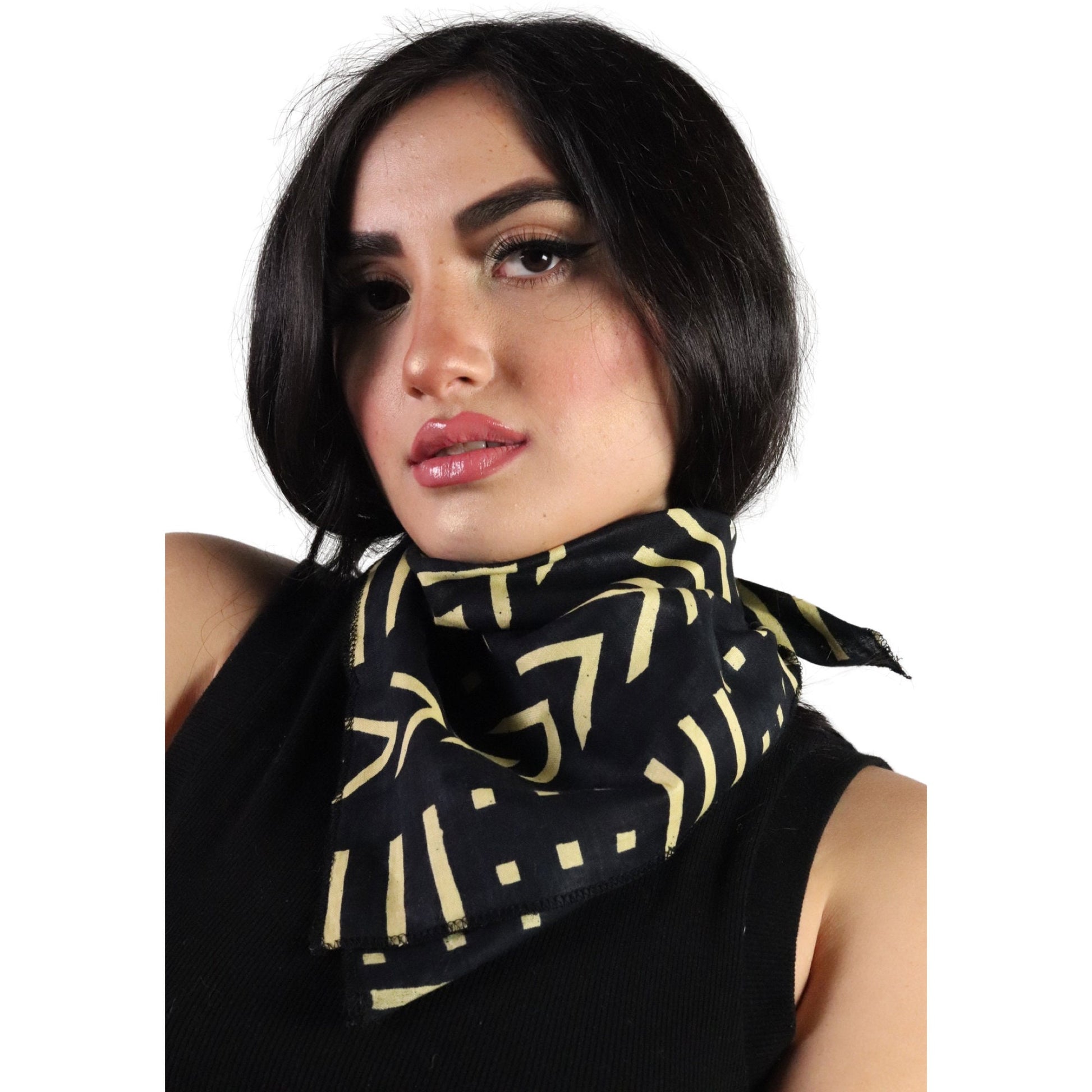 Bogolan Bandana | 100% Bio Cotton | Imported African Fabric with Traditional Patterns