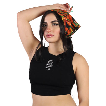 Kente Bandana | 100% Bio Cotton | Imported African Fabric with Traditional Patterns