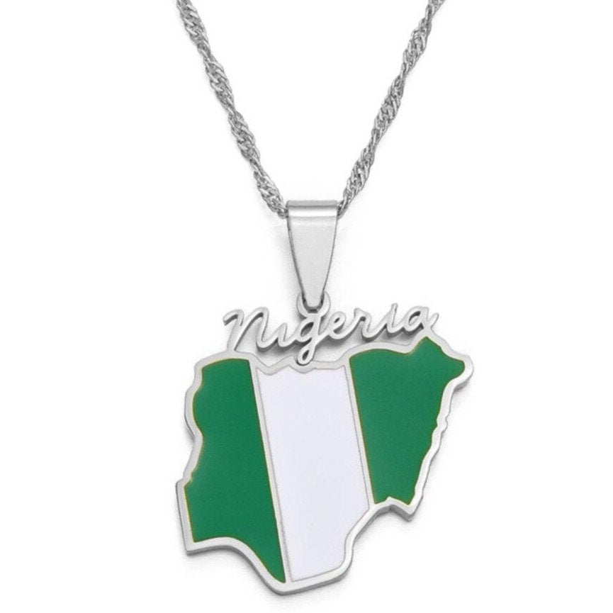 Nigeria Map Necklace