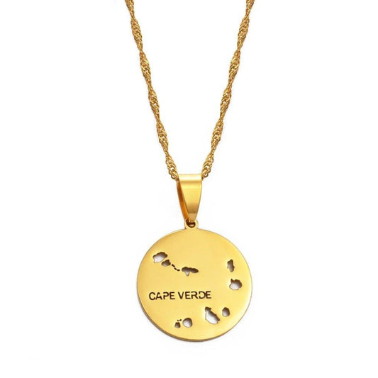 Cape Verde Map Necklace