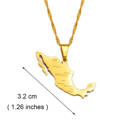 Mexico Map Necklace