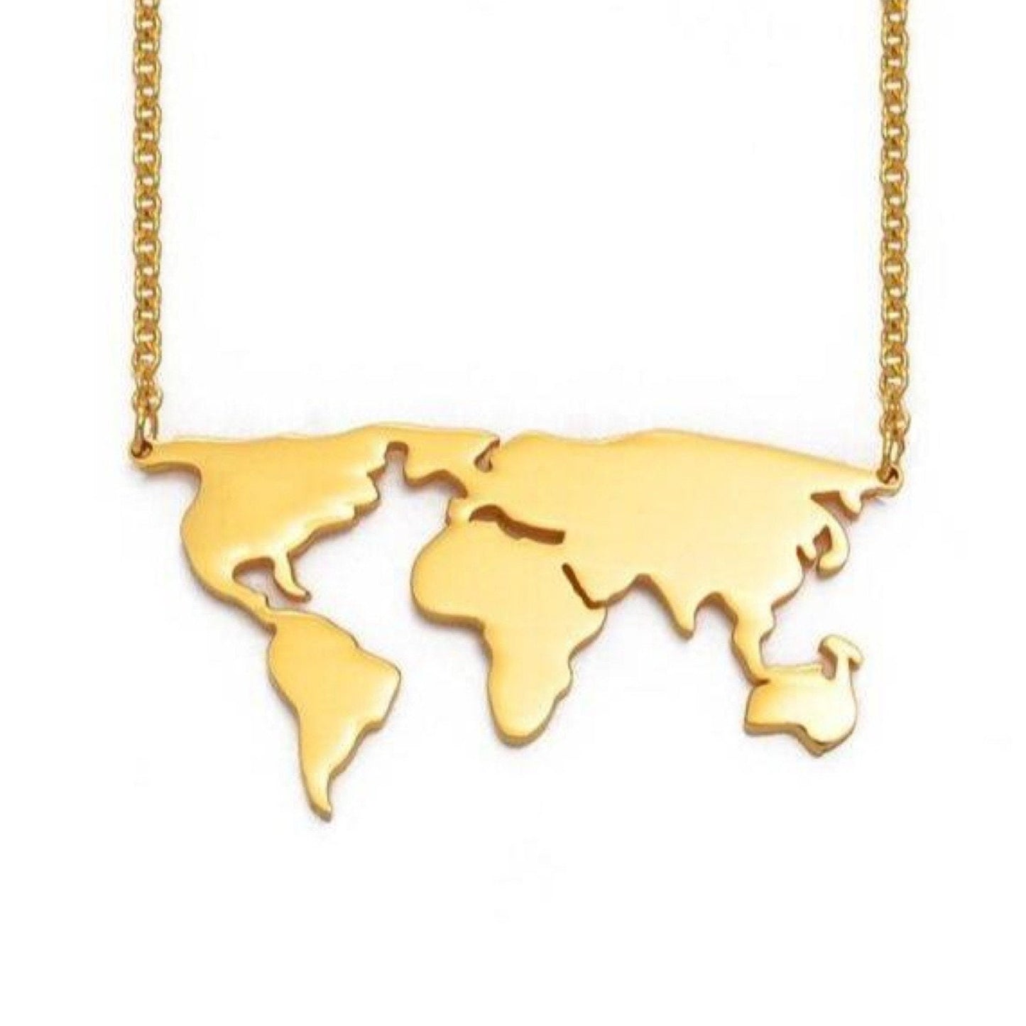 World Map Necklace