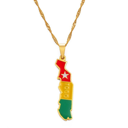 Togo Map Necklace