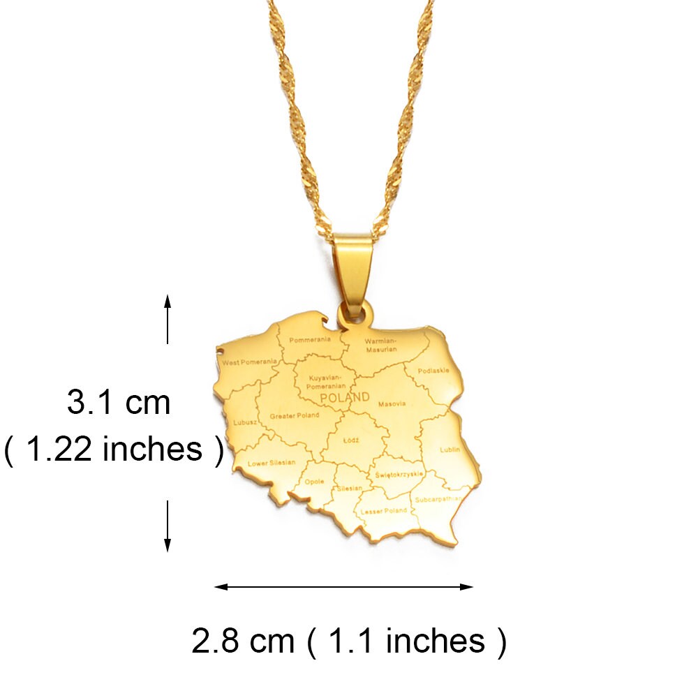 Poland Map Necklace