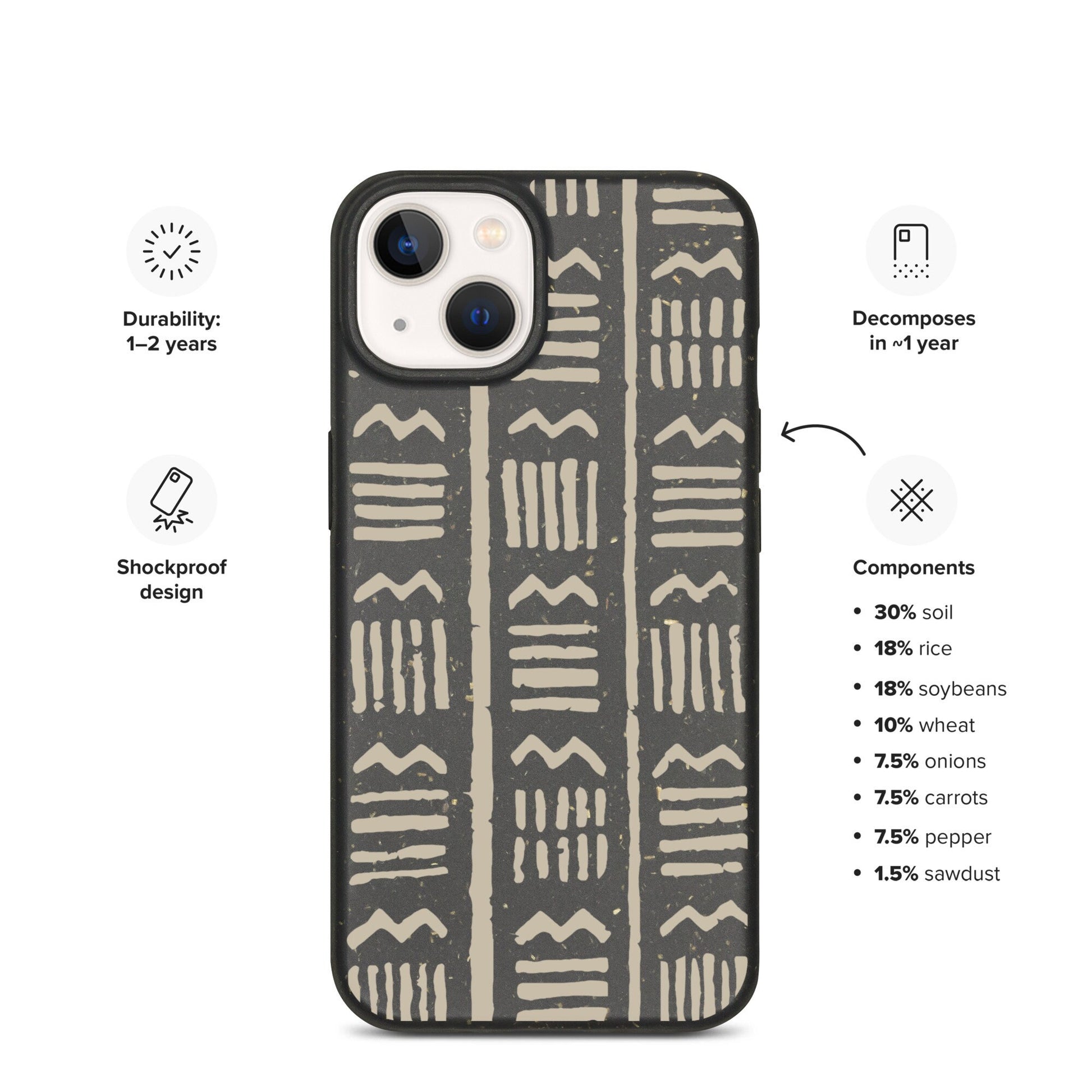 Bogolan Biodegradable iPhone Case