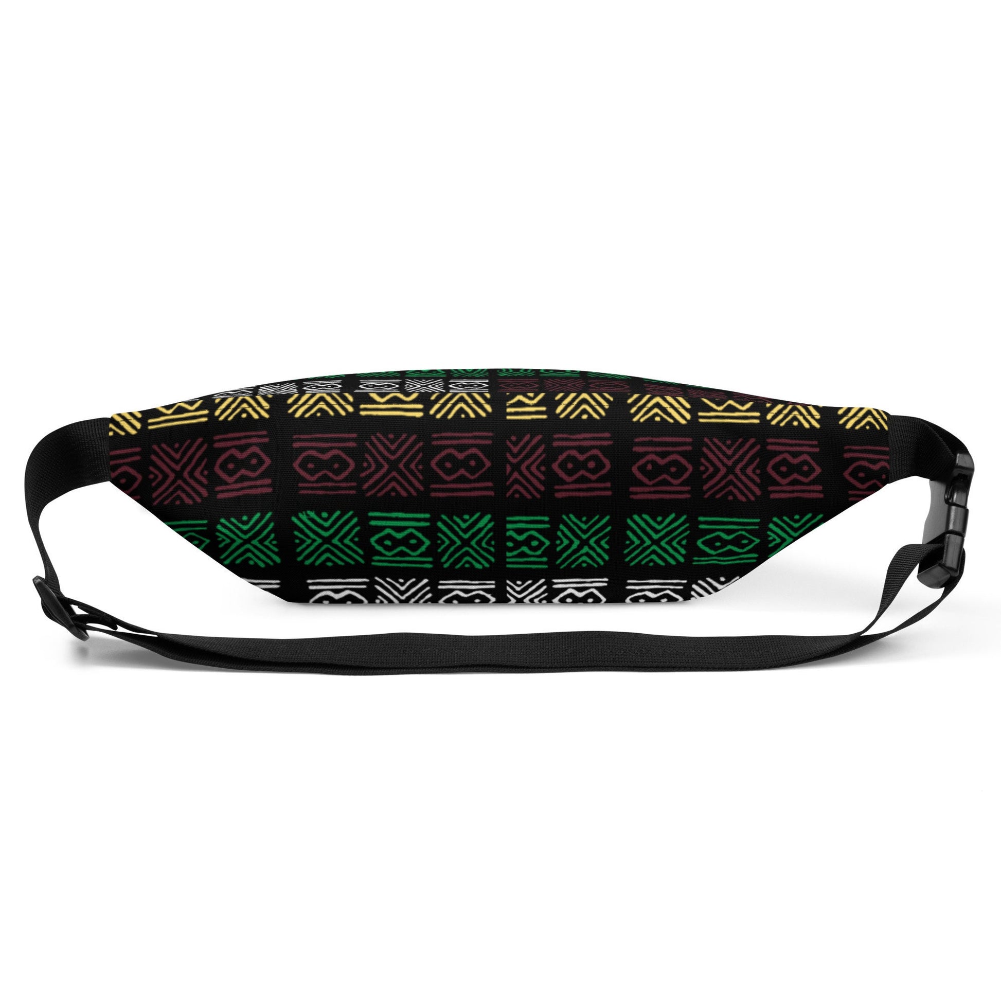 Bogolan Mud Cloth Jumbo Fanny Pack | Traditional African Pattern Inspired Print from Mali, West Africa | Ancient Ethnical Style Fashion