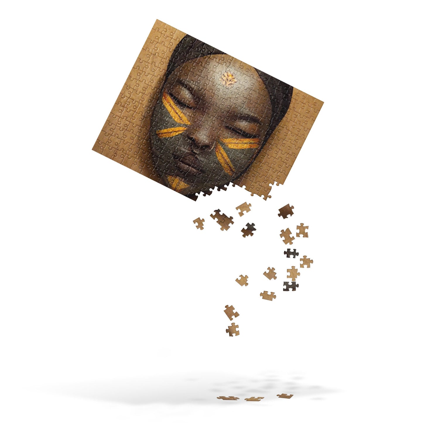 Deni Fitini Puzzle | African Girl With Tribal Facial Marks | 250 Pieces Fun, Artistic Decorative Board Game For Kids, Teenagers and Adults