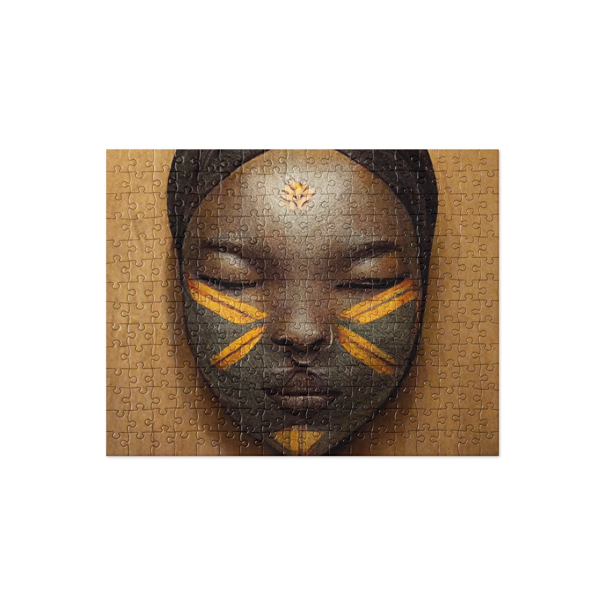 Deni Fitini Puzzle | African Girl With Tribal Facial Marks | 250 Pieces Fun, Artistic Decorative Board Game For Kids, Teenagers and Adults