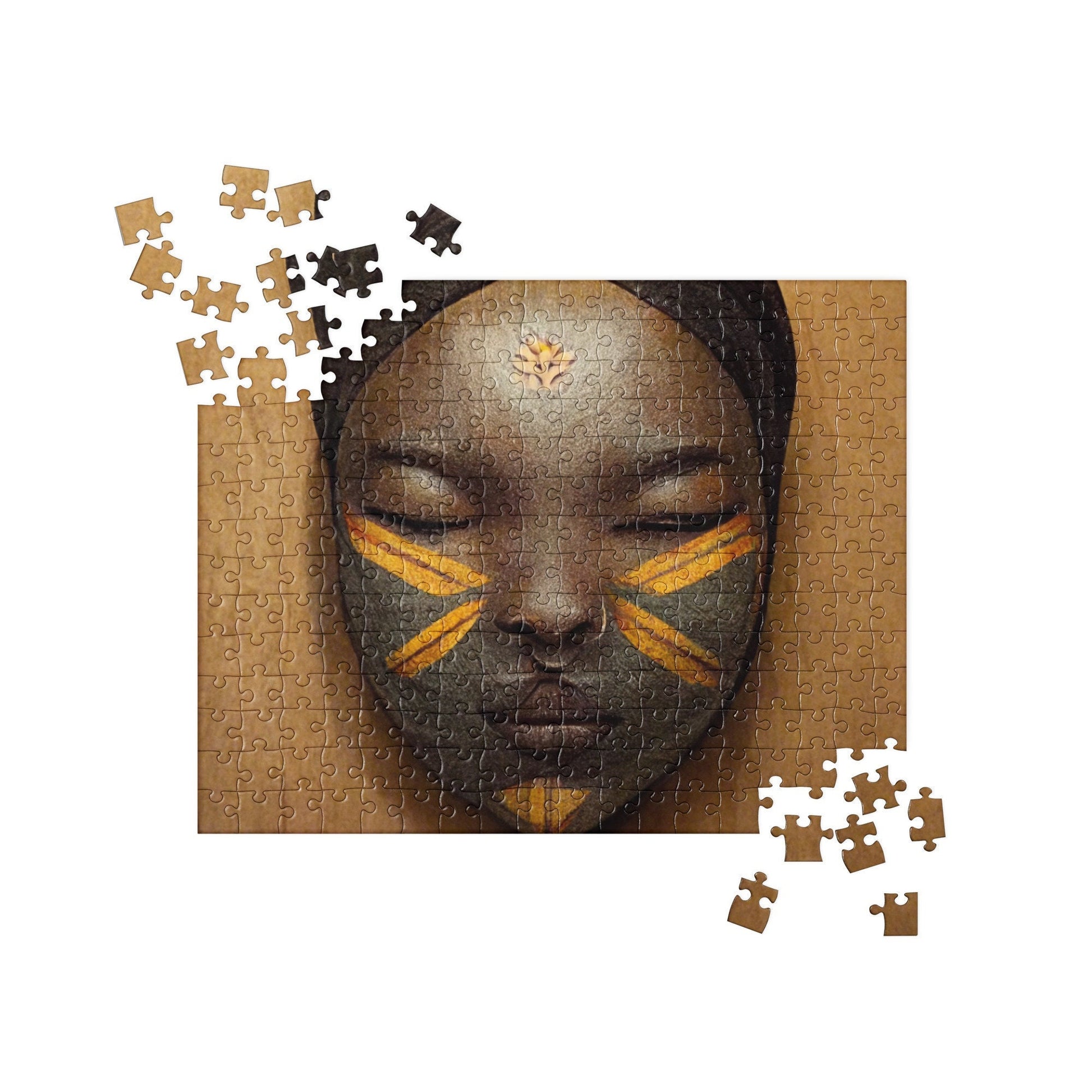 Deni Fitini Puzzle | African Girl With Tribal Facial Marks | 250 Pieces Fun, Artistic Decorative Board Game For Kids, Teenagers and Adults