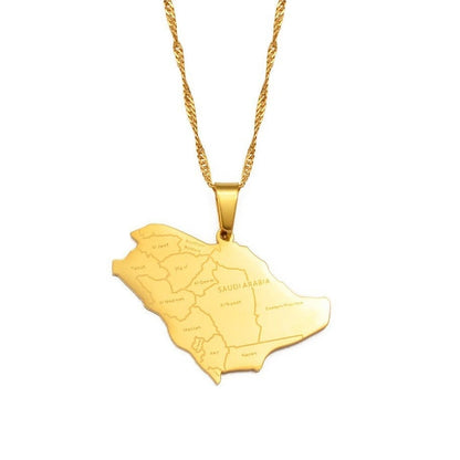 Saudi Arabia Map Necklace