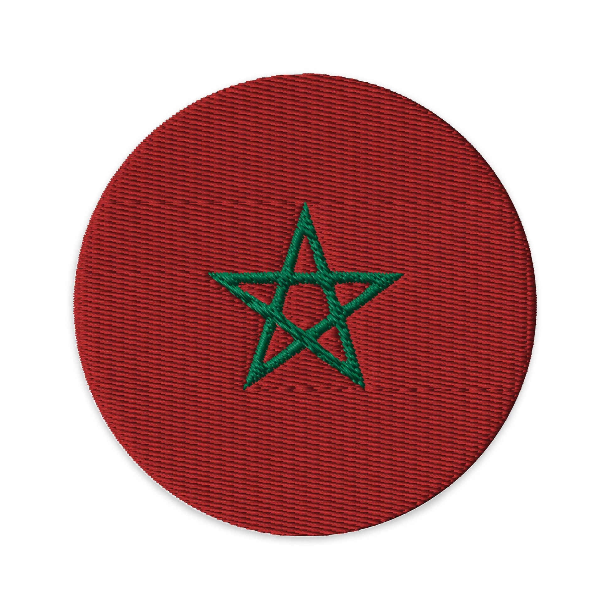 Morocco Flag Patch | Embroidered Iron-on or Sew-on DIY Applique For Vest, Backpack, Clothing Badge, Bikers, Travel Collectors, Souvenir