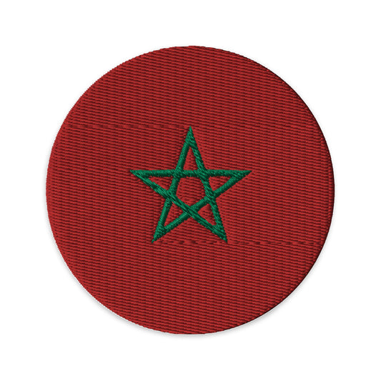 Morocco Flag Patch | Embroidered Iron-on or Sew-on DIY Applique For Vest, Backpack, Clothing Badge, Bikers, Travel Collectors, Souvenir