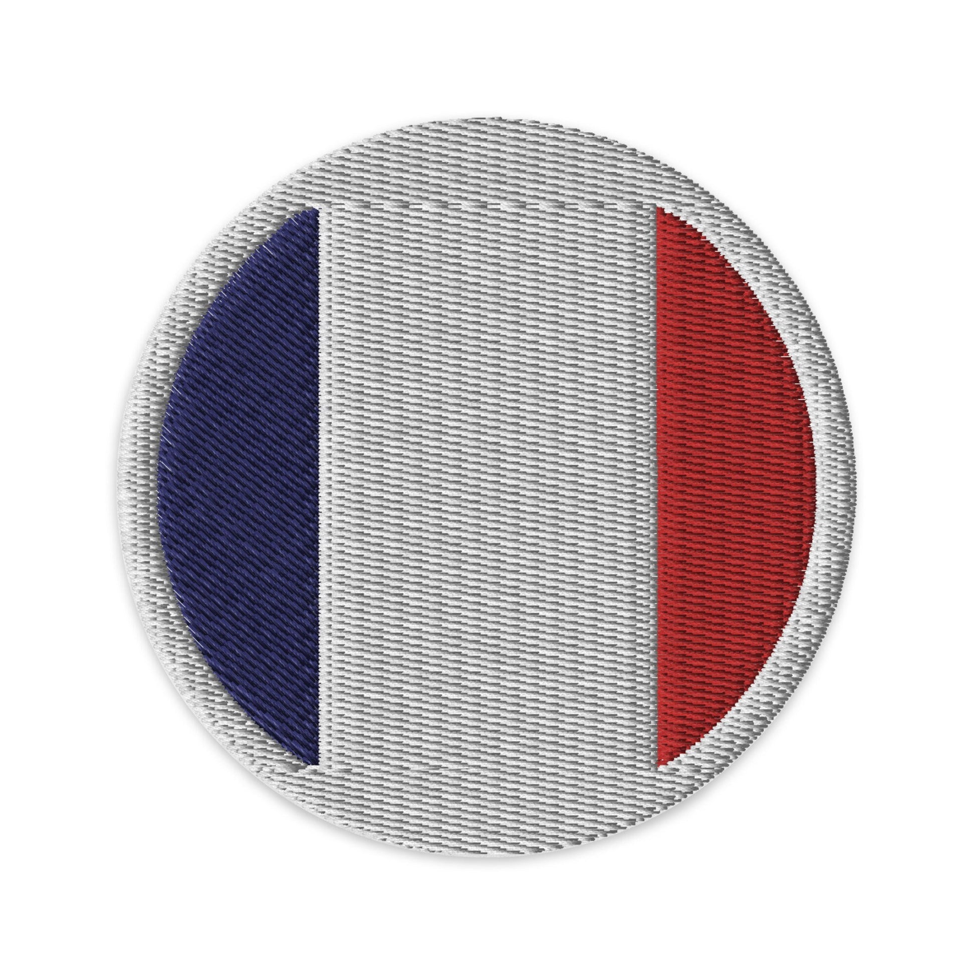 France Flag Patch | Embroidered Iron-on or Sew-on DIY Applique For Vest, Backpack, Clothing Badge, Bikers, Travel Collectors, Souvenir