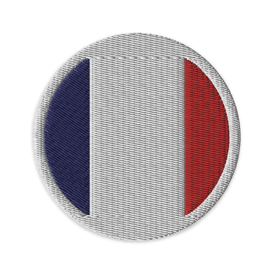 France Flag Patch | Embroidered Iron-on or Sew-on DIY Applique For Vest, Backpack, Clothing Badge, Bikers, Travel Collectors, Souvenir