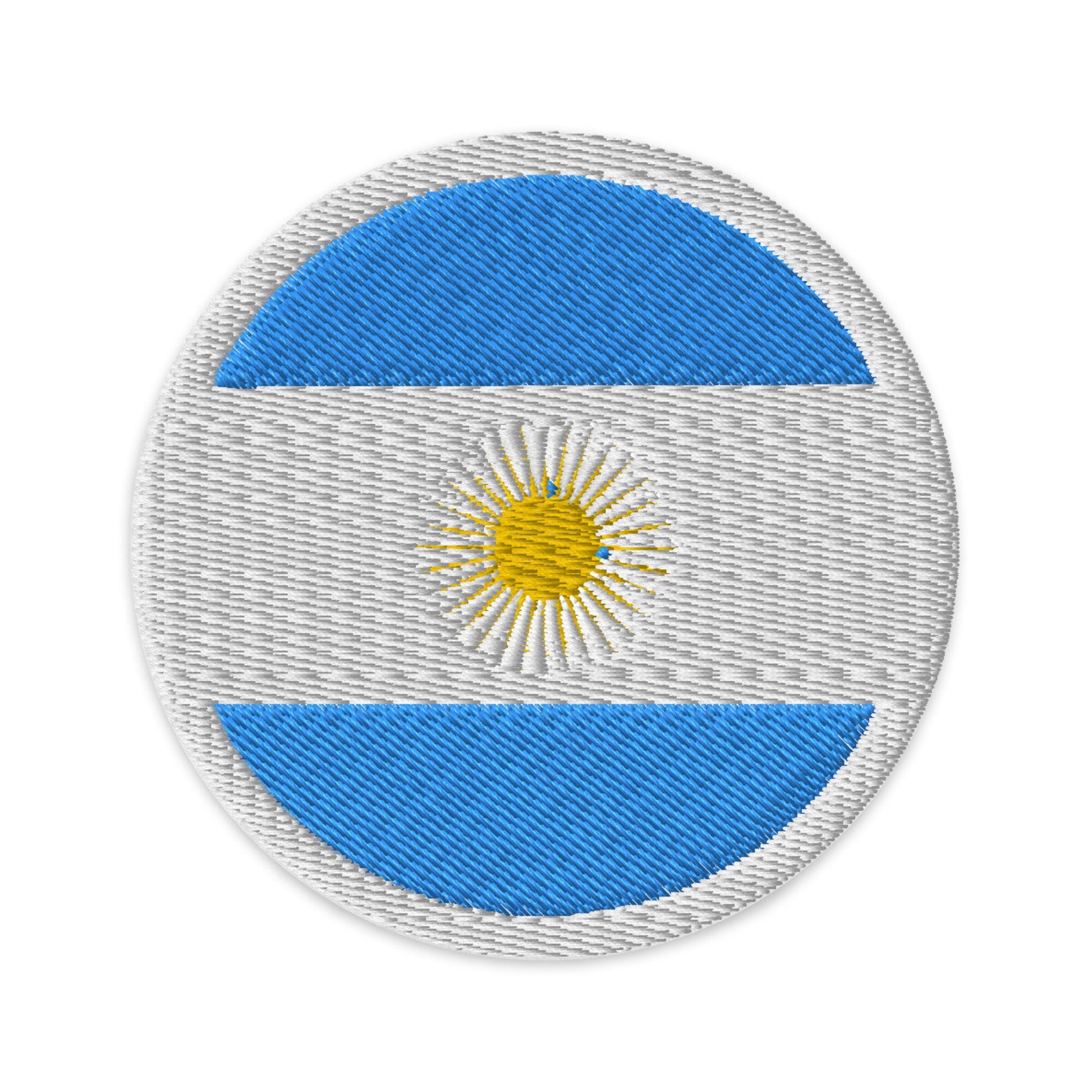 Argentina Flag Patch | Embroidered Iron-on or Sew-on DIY Applique For Vest, Backpack, Clothing Badge, Bikers, Travel Collectors, Souvenir