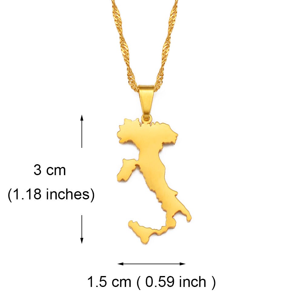 Italy Map Necklace