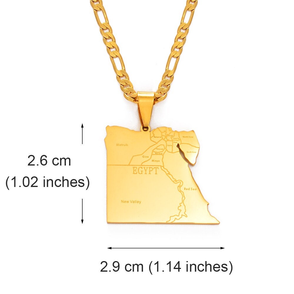 Egypt Map Necklace