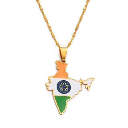 India Map Necklace