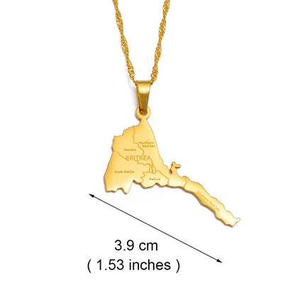 Eritrea Map Necklace